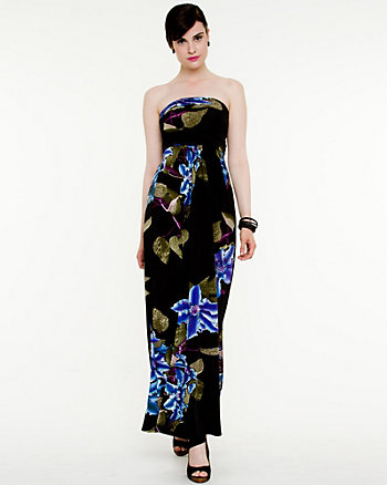 knit floral maxi dress