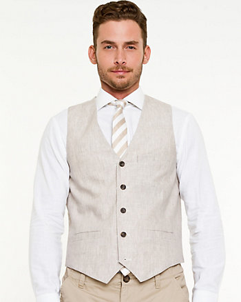 Linen Contemporary Fit Vest