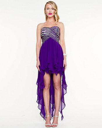 Chiffon High Low Cocktail Dress