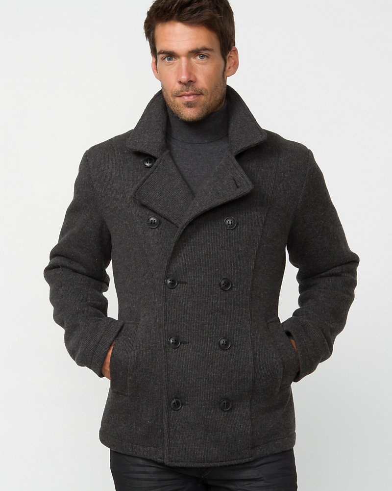 LE CHÂTEAU: Wool Blend Double Breasted Pea Coat