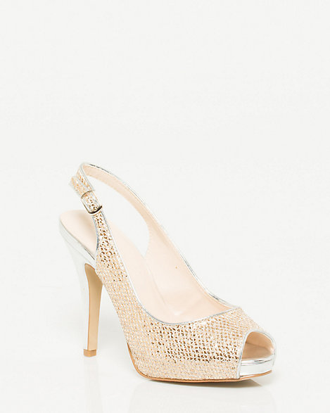 sparkle slingback heels