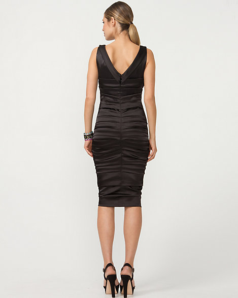 likely celida ruched satin gown