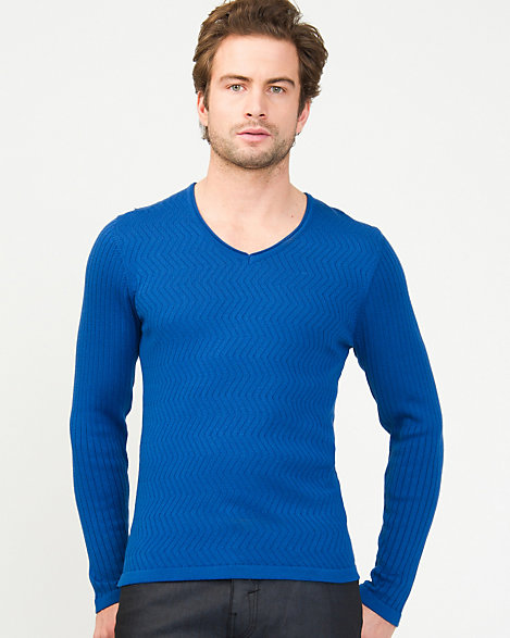 Zigzag Rib Knit Sweater | LE CHÂTEAU