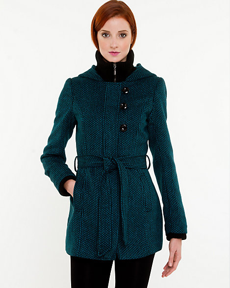 Tweed Hooded Coat | LE CHÂTEAU