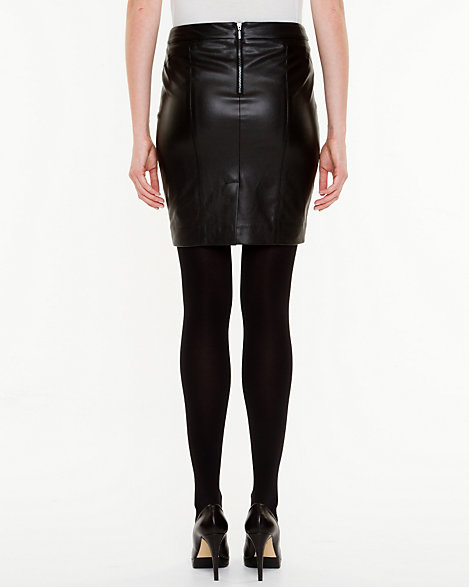 Leather-Like & Knit Pencil Skirt | LE CHÂTEAU