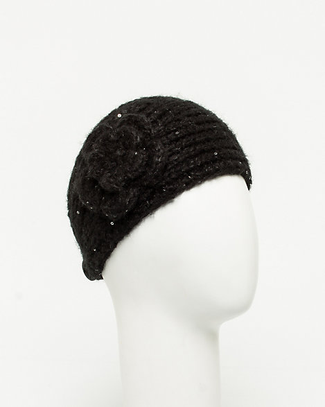 Sequin Rib Knit Headband | LE CHÂTEAU