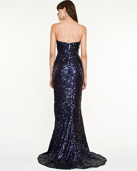 Le Château: Sequin Tulle Mermaid Gown