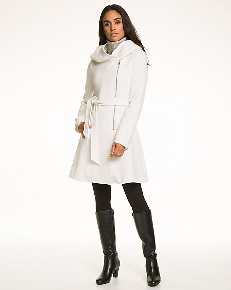 Le Château: Double Weave Hooded Fit & Flare Jacket
