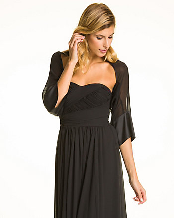 Le ChÂteau Cover Ups Chiffon Satin Cover Up