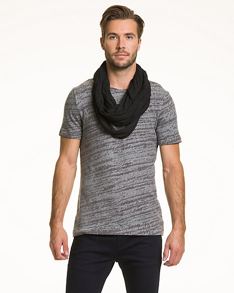 black cotton infinity scarf