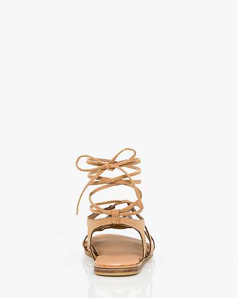 faux suede gladiator sandals