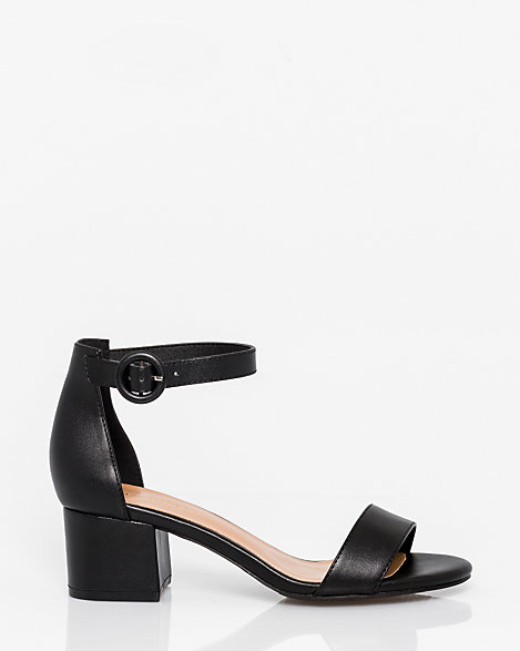 Le Château: Leather-Like Ankle Strap Sandal