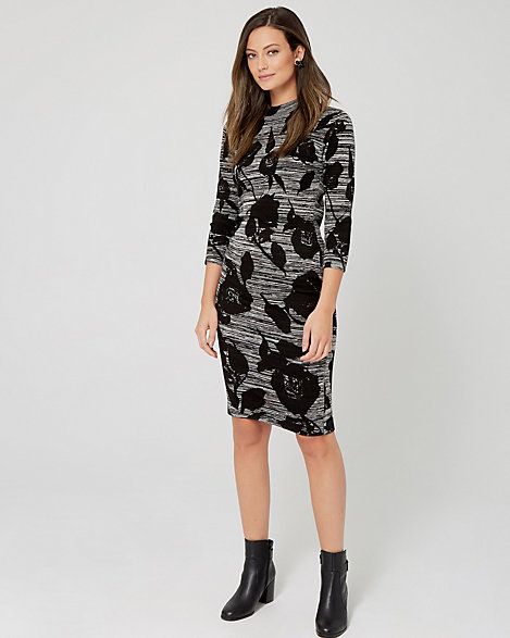 floral sweater dress