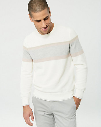 Stripe Knit Crew Neck Sweater