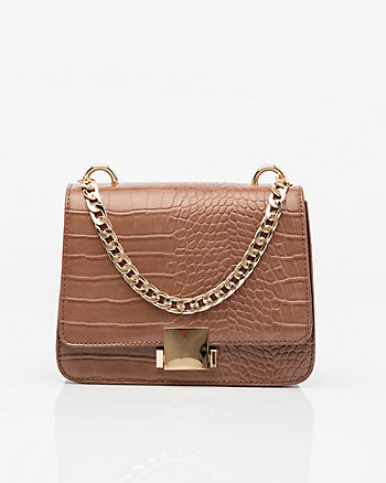Handbags Wallets Le ChÂteau Croco Chain Link Crossbody Bag Roxy