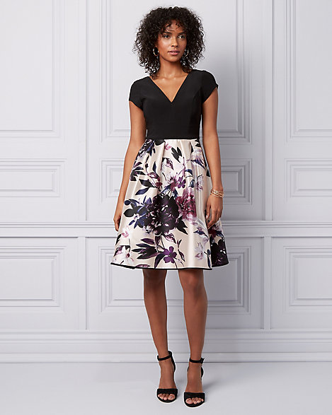 v neck cocktail dress