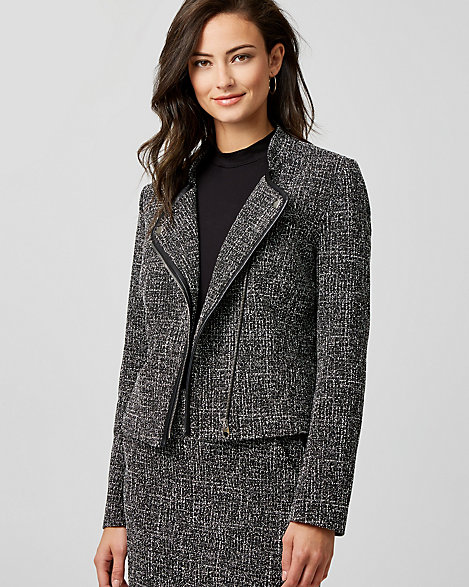 Tweed Lapel Fitted Blazer | LE CHÂTEAU