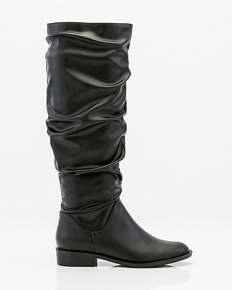 Round Toe Knee-High Slouch Boot | LE 