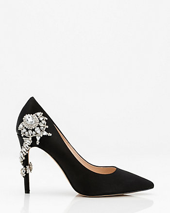All Shoes Wedding Boutique Pumps Sandals Heels Le ChÂteau Jewel Embellished Pointy Toe Pump