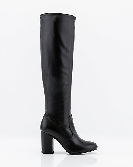 Italian-Made Leather Knee High Boot 