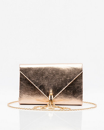 Handbags Wallets Le ChÂteau Leather Like Envelope Tassel Clutch
