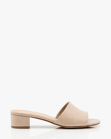 open toe mules low heel