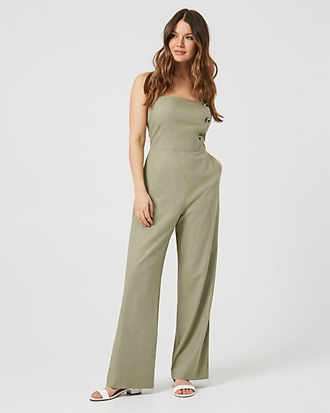 linen wide leg jumpsuit