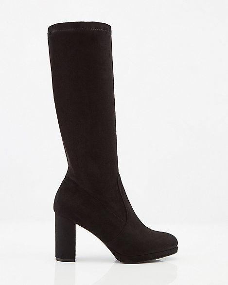 rubber sole knee high boots