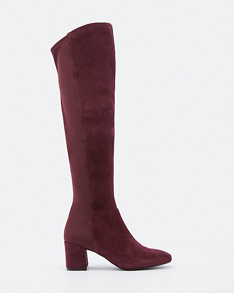 Suede Almond Toe Knee High Boot | LE 