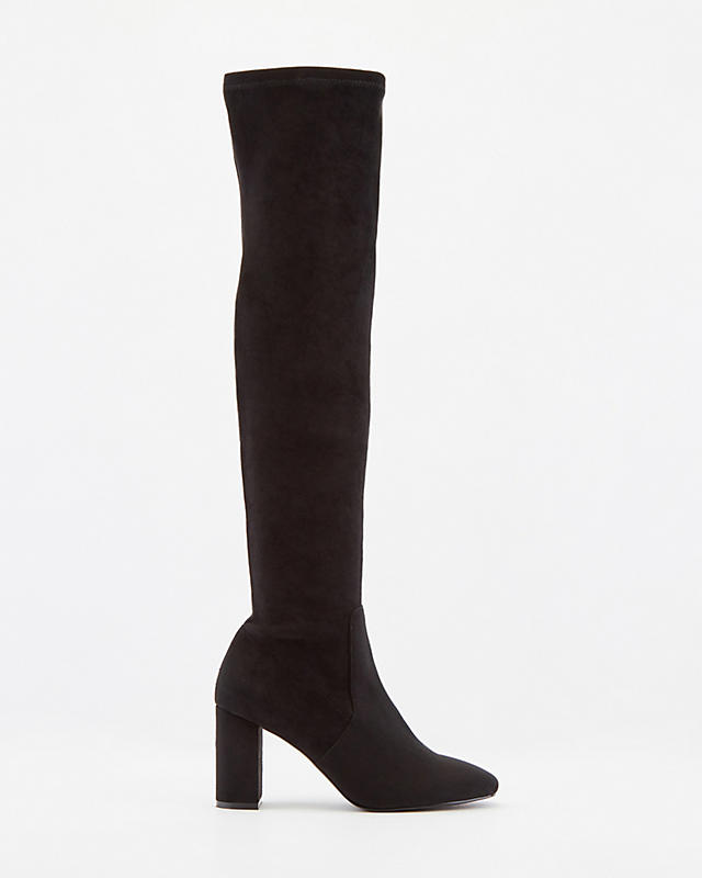 faux suede over the knee boots