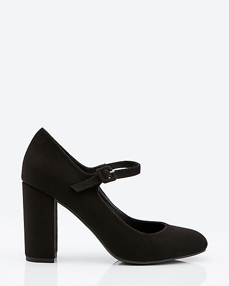 round toe mary jane heels