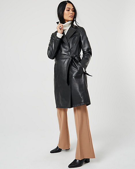 faux leather coat