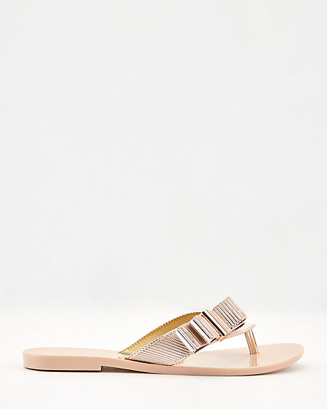 bow flip flop sandals