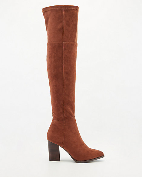 stretch thigh high boot